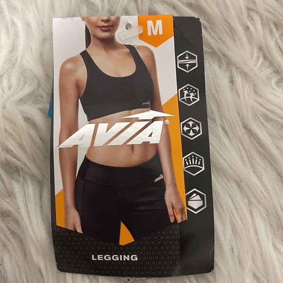 AVIA LEGGING Small Waist Interior Pocket Medium Rise with Mesh NEW - Picture 10 of 13